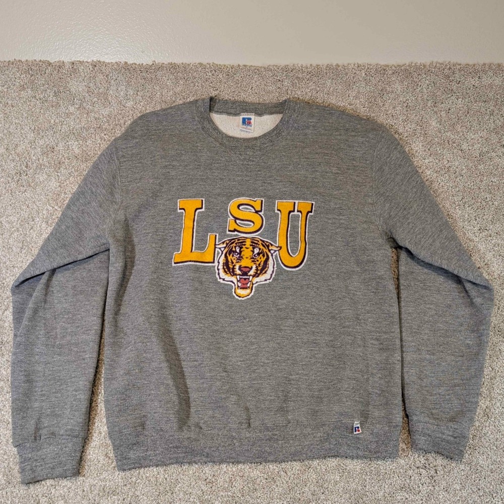 Vintage 80's Russell Athletic LSU Tigers Sweatshirtโ Men's Medium